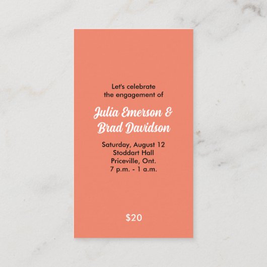 Party Time Ticket (Rückseite)