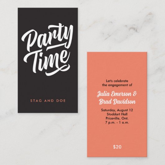 Party Time Ticket (Vorne/Hinten)
