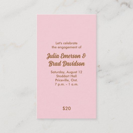 Party Time Ticket (Rückseite)