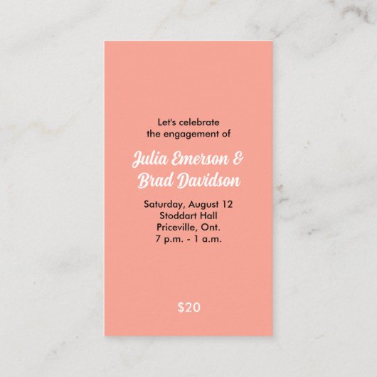 Party Time Ticket (Rückseite)