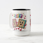 Party Time Toaster Pastries Zweifarbige Tasse (Vorderseite Links)