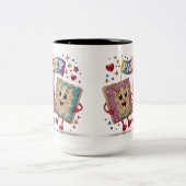 Party Time Toaster Pastries Zweifarbige Tasse (Mittel)
