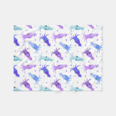 Party-Tintenfisch-Muster Fleecedecke (Vorderseite (Horizontal))