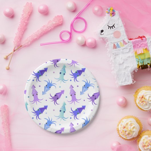 Party-Tintenfisch-Muster Pappteller (Party)