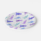 Party-Tintenfisch-Muster Pappteller (Schrägansicht)