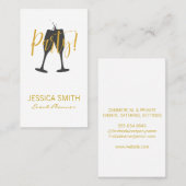 Party Toast Visitenkarte (Vorne/Hinten)