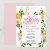 Party Trendy Typografie 80. Geburtstag Einladung (Vorne/Hinten)