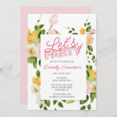 Party Trendy Typografie 90. Geburtstag Einladung (Vorne/Hinten)