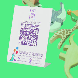 Party Trex Kid's Party-Planer Scannen Sie mich zu Sockelschild