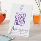 Party Trex Kid's Party-Planer Scannen Sie mich zu  Sockelschild (In Situ)