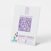 Party Trex Kid's Party-Planer Scannen Sie mich zu  Sockelschild (Vorderseite)