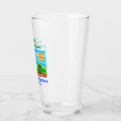 Party-Trip Tropical Beach Vacacation Pint Glas (Links)