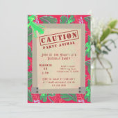 Party Tropenwald Geburtstag Einladung (Stehend Vorderseite)