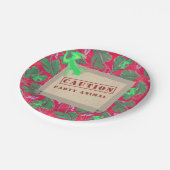 Party Tropenwald Geburtstag Pappteller (Schrägansicht)