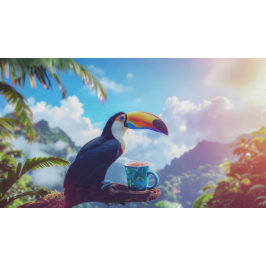 PARTY - TROPICAL - COCOA TOUCAN BANNER