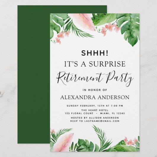 Party Tropischer Pensionsfonds für Unternehmen (Vorne/Hinten)