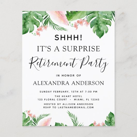 Party Tropischer Pensionsfonds für Unternehmen Flyer (Vorne)