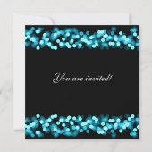 Party Turquoise Hollywood Glam Einladung (Rückseite)