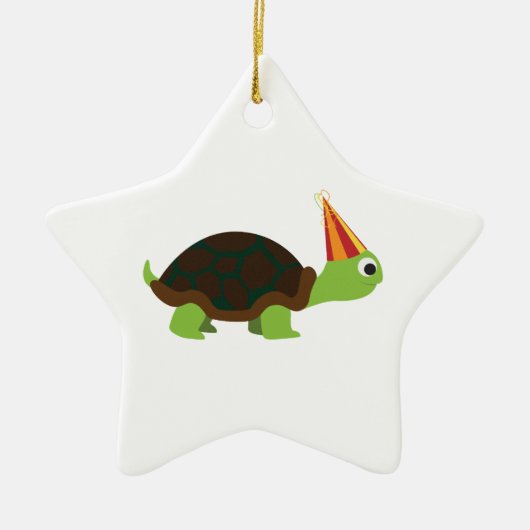 Party Turtle Keramikornament (Vorne)