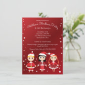 Party-u. -geschenk-Austausch der Kinder Weihnachts Einladung (Stehend Vorderseite)