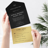 Party-UAWG für das Black Gold-Business-Logo All In One Einladung