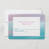 Party UAWG in Aquarellfarben RSVP Karte (Rückseite)