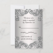 Party-UAWG mit Schwarzweißmaske RSVP Karte (Rückseite)