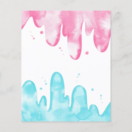 Party über das Eis-Geschlecht schätzt den Preis (Rückseite)