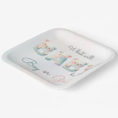 Party über das farbenfrohe Geschlecht von Jungen o Pappteller (Gewinkelt)