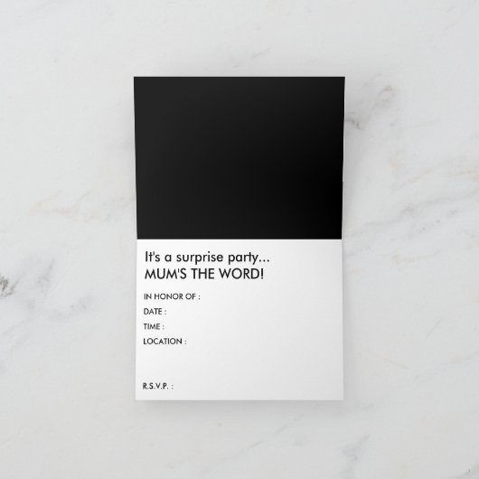 Party überraschen einladung (Innenseite)