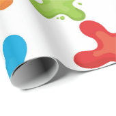 Party-Umhüllungspapier mit Farbdesign Geschenkpapier (Rolleneckpunkt)