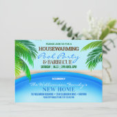Party und Barbecue für den Haushalt Einladung (Stehend Vorderseite)