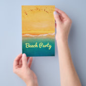Party und Feiern am Strand Flyer (Handgriff)