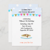 Party- und Pfannkuchenfrühstück Einladung (Vorne/Hinten)