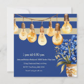 Party- und Pflanze-Swap für Blue Garden Einladung (Rückseite)