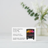 Party- und Reisebusse Visitenkarte (Stehend Vorderseite)