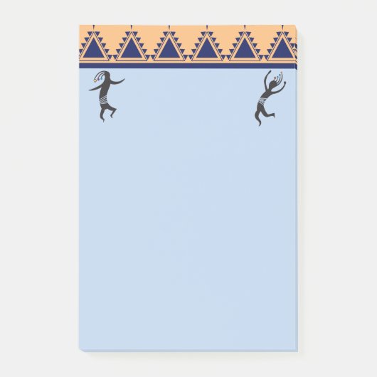 Party und Tanzen Kokopellis Post-it Klebezettel (Vorderseite)