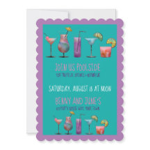 Party und tropische Getränke am Pool