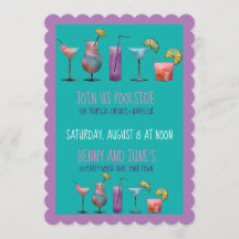 Party und tropische Getränke am Pool