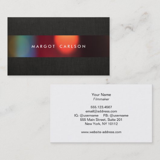 Party- und Veranstaltungskoordinator von Bokeh Bla Visitenkarte (Vorne/Hinten)