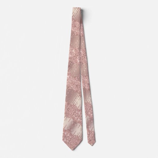 Party Unisex Neck Tie Rose Glitzer Tropfen Krawatte (Vorderseite)