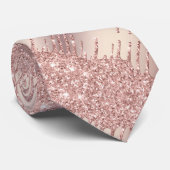 Party Unisex Neck Tie Rose Glitzer Tropfen Krawatte (Gerollt)