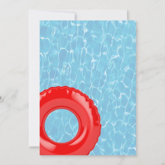 Party unter Wasser Einladung (Rückseite)