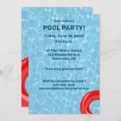 Party unter Wasser Einladung (Vorne/Hinten)