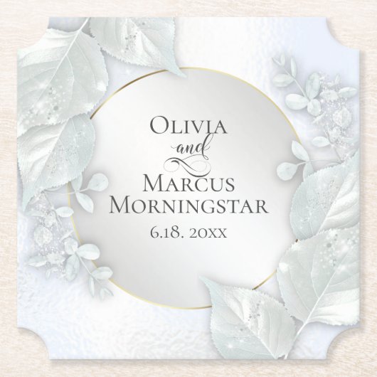 Party Untersetzer | Icy Blue Shimmer (Vorderseite)