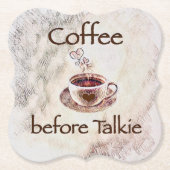 Party Untersetzer Papierkorb Set Kaffee (Vorderseite)