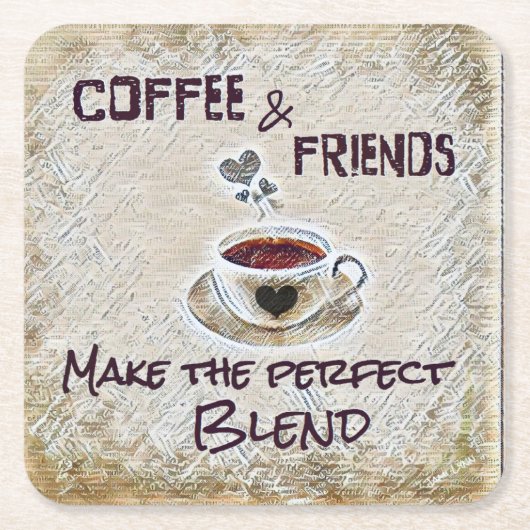 Party Untersetzer Papierkorb Set Kaffeefreunde (Vorderseite)