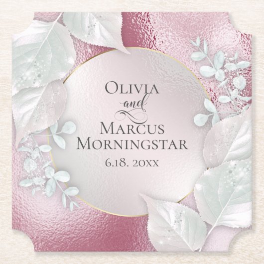 Party Untersetzer | Wispy Burgundy Shimmer (Vorderseite)