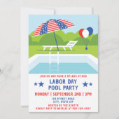 Party-US Flagge am Arbeitstag Einladung (Vorderseite)