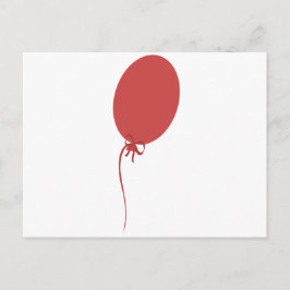 Party Valentine Baby Dusche Red Balloon Herzbühne Postkarte